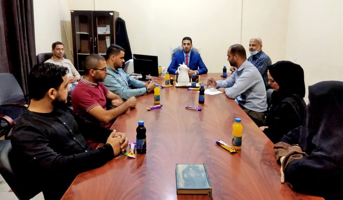 القاضي أبو جامع يجتمع بموظفي دائرة التنفيذ برفح – المجلس الأعلى للقضاء